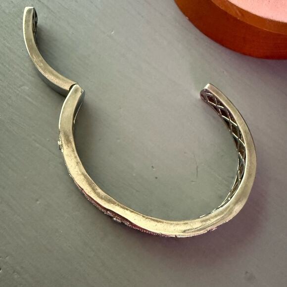 925 Sterling Silver CZ Bangle Bracelet - Picture 8 of 13